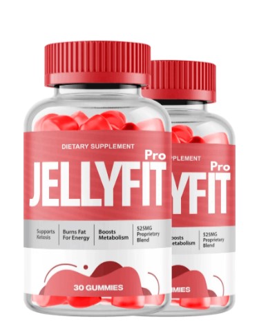 Two bottles of JellyFit Pro dietary supplement gummies